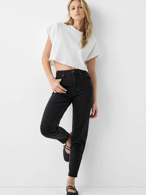 Jeansy Slim Fit Bershka czarny