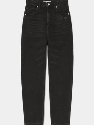 Jeansy Slim Fit Bershka czarny
