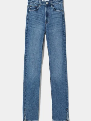 Jeansy Slim Fit Bershka granatowy