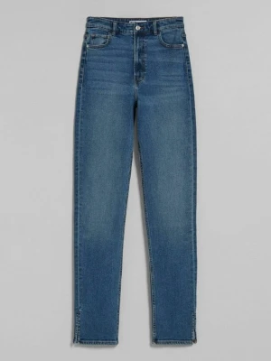 Jeansy Slim Fit Bershka granatowy