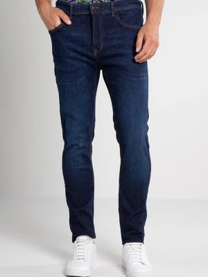 Jeansy Slim Fit CHASIN' granatowy