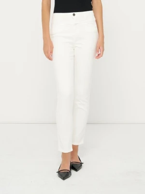 Jeansy Slim Fit Closed biały