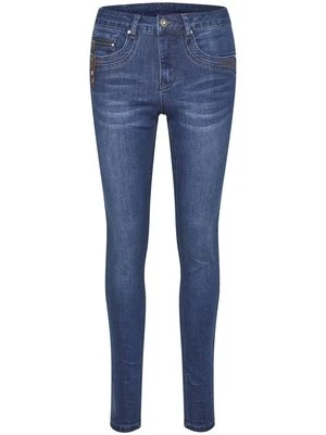 Jeansy Slim Fit Cream niebieski denim