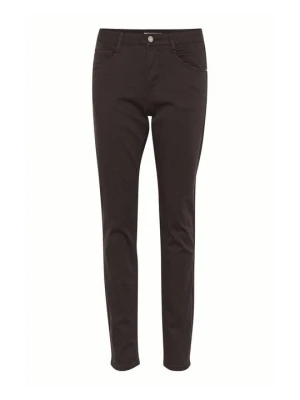 Jeansy Slim Fit Cream ciemnobrązowy