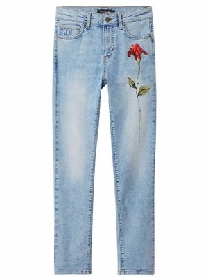 Jeansy Slim Fit Desigual niebieski