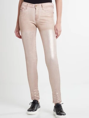 Jeansy Slim Fit Diesel beżowy