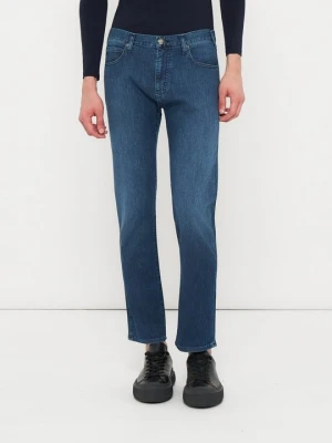 Jeansy Slim Fit Emporio Armani przecierany denim
