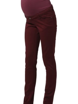 Jeansy Slim Fit Esprit bordowy