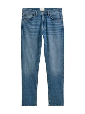 Jeansy Slim Fit Gant niebieski denim