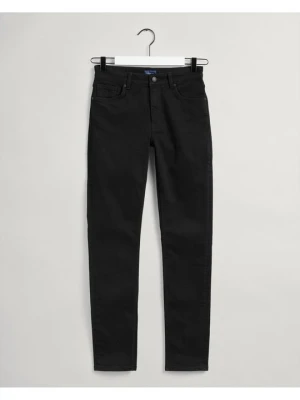 Jeansy Slim Fit Gant czarny