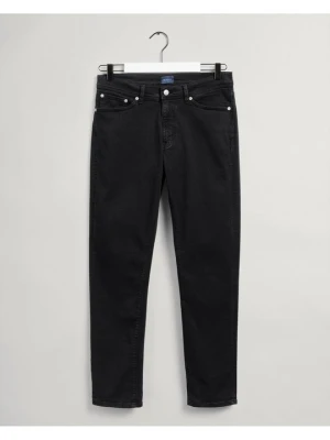 Jeansy Slim Fit Gant czarny
