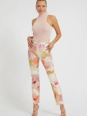 Jeansy Slim Fit Guess jasnoróżowy