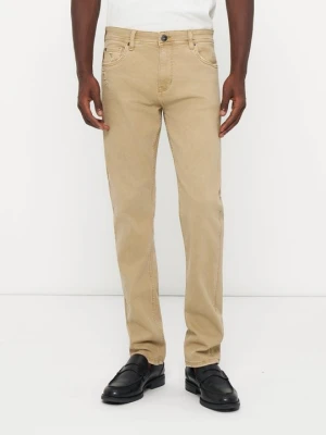 Jeansy Slim Fit INDICODE beżowy