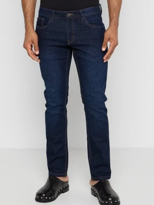 Jeansy Slim Fit INDICODE granatowy