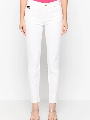 Jeansy Slim Fit Just Cavalli biały