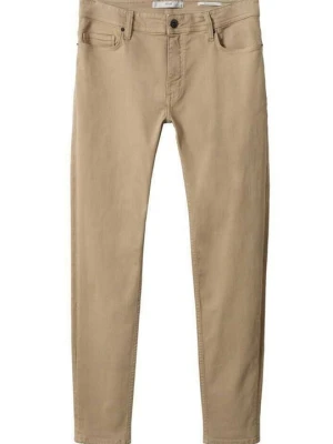 Jeansy Slim Fit Mango beżowy