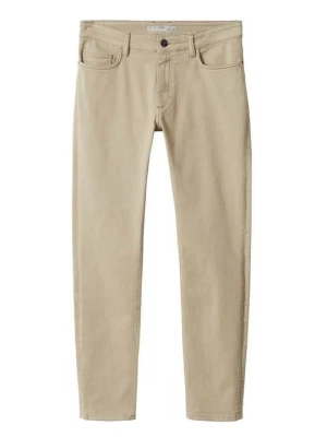 Jeansy Slim Fit Mango beżowy