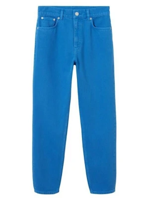 Jeansy Slim Fit Mango niebieski neon