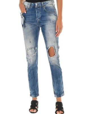 Jeansy Slim Fit Met granatowy