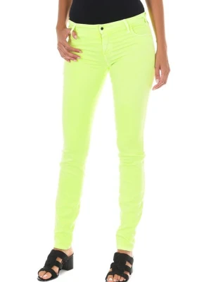Jeansy Slim Fit Met żółty