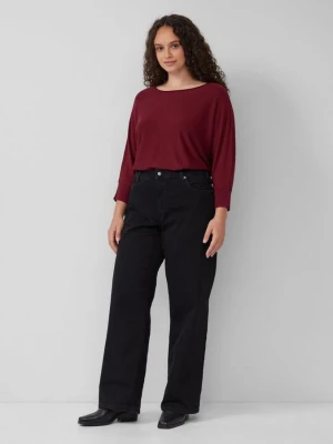 Jeansy / Slim Fit / Mid Rise / Wide Leg / Superstretch QS czarny