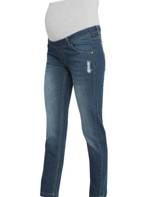 Jeansy Slim Fit Miracle. Mama And Woman. niebieski denim