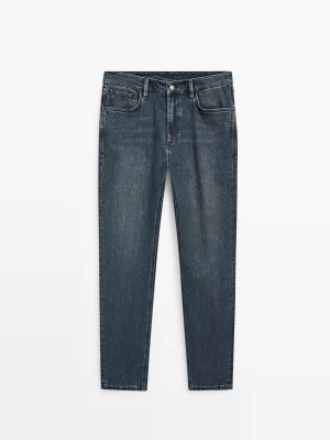 Jeansy Slim Fit - Niebieski - Massimo Dutti - Male