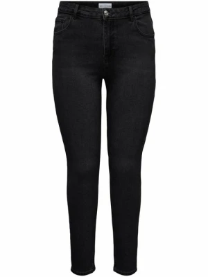 Jeansy Slim Fit ONLY Carmakoma ciemnoszary melanż