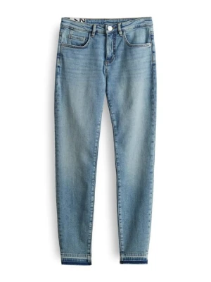 Jeansy Slim Fit Opus niebieski denim