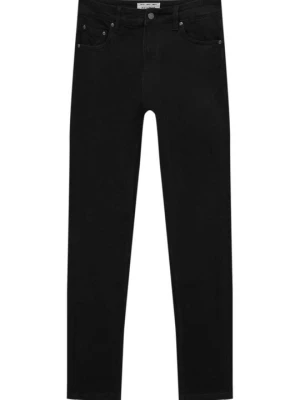 Jeansy Slim Fit PULL&BEAR czarny melanż
