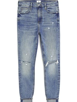 Jeansy Slim Fit River Island niebieski