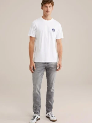 Jeansy Slim Fit WE Fashion jasnoszary