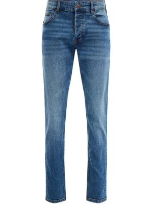 Jeansy Slim Fit WE Fashion niebieski