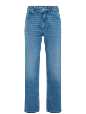 Jeansy Slim Fit WE Fashion niebieski neon