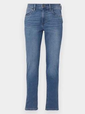 Jeansy ze zwężanymi nogawkami Wrangler niebieski denim