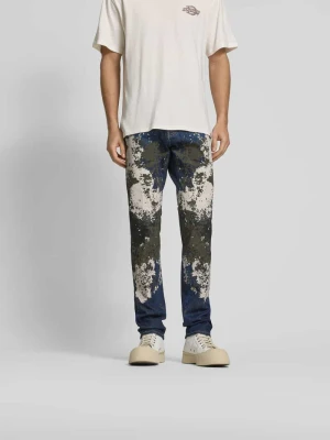 Jeansy Slim Fit z detalem z logo Dsquared2 Granatowy