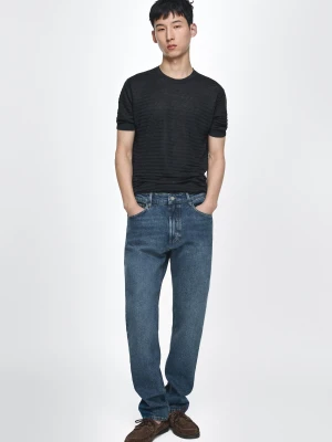 Jeansy Slim - Jasnoniebieski - Massimo Dutti - Male