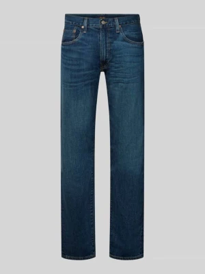 Jeansy Slim o kroju slim fit z efektem znoszenia Polo Ralph Lauren Ciemnoniebieski