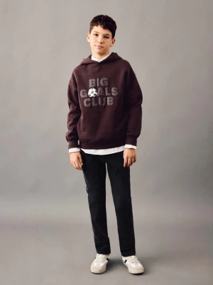 Jeansy slim z średnim stanem black denim - Dzieci - - MANGO KIDS