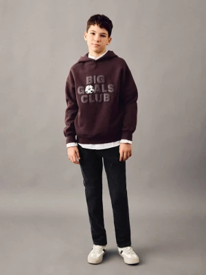 Jeansy slim z średnim stanem black denim - Dzieci - - MANGO KIDS