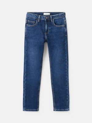 Jeansy slim z średnim stanem ciemnoniebieski - Dzieci - - MANGO KIDS