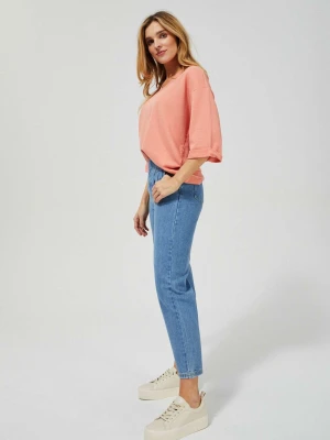 Jeansy slouchy z wysokim stanem Moodo