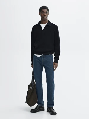 Jeansy O Kroju Slim - Indygo - - Massimo Dutti - Mężczyzna