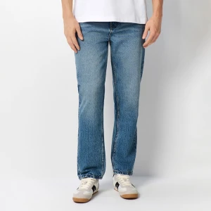 Jeansy straight fit niebieskie House