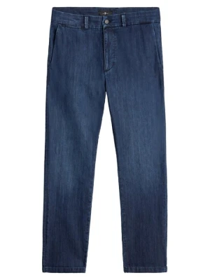 Jeansy Straight Leg 7 For All Mankind ciemnoniebieski