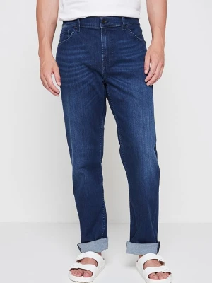 Jeansy Straight Leg 7 For All Mankind granatowy