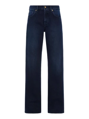 Jeansy Straight Leg 7 For All Mankind granatowy