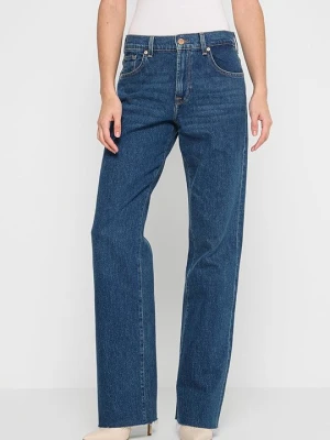 Jeansy Straight Leg 7 For All Mankind granatowy