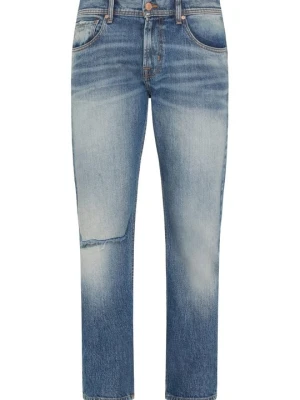 Jeansy Straight Leg 7 For All Mankind niebieski