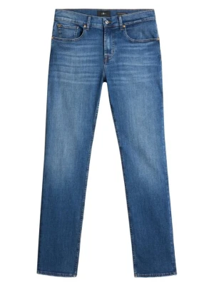 Jeansy Straight Leg 7 For All Mankind niebieski denim